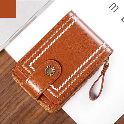 Genuine Leather RFID Multi-Slots Wallet Purse