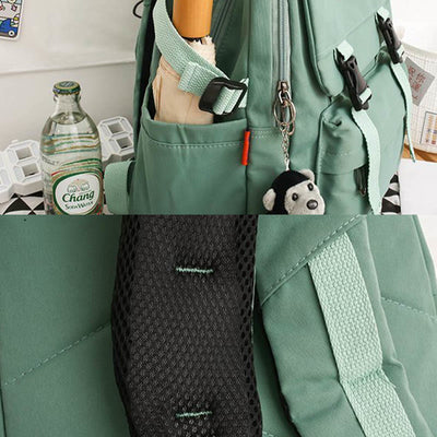 Lightweight Waterproof Solid Color Nylon Backpack Daypack Bookbag for Travel School