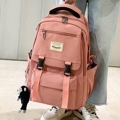 Lightweight Waterproof Solid Color Nylon Backpack Daypack Bookbag for Travel School
