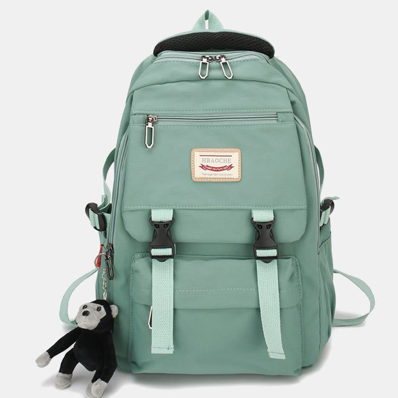 Lightweight Waterproof Solid Color Nylon Backpack Daypack Bookbag for Travel School