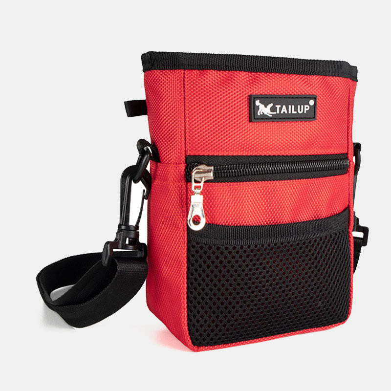 Dog Treat Bag Snack Container with Crossbody Strap Belt Loop