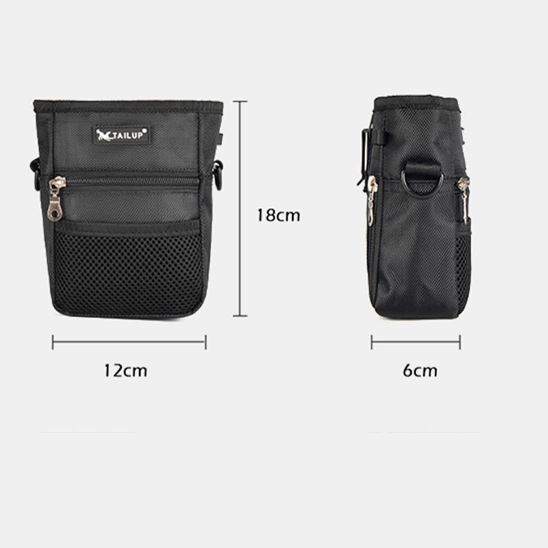 Dog Treat Bag Snack Container with Crossbody Strap Belt Loop