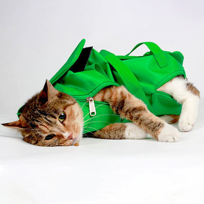 Cat Nail Clipping Cleaning Grooming Restraint Bag No Scratching Biting