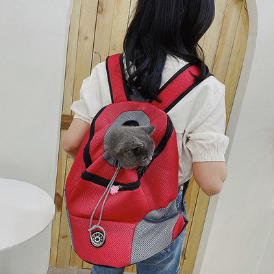 Pet Carrier Backpack Ventilated Mesh Back Pack with Safety Belt