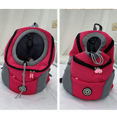 Pet Carrier Backpack Ventilated Mesh Back Pack with Safety Belt