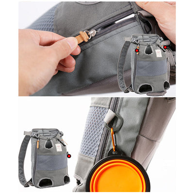 Breathable Canvas Pet Carrier Front Backpack Legs Out Easy-Fits Dog Carrier