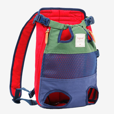 Breathable Canvas Pet Carrier Front Backpack Legs Out Easy-Fits Dog Carrier