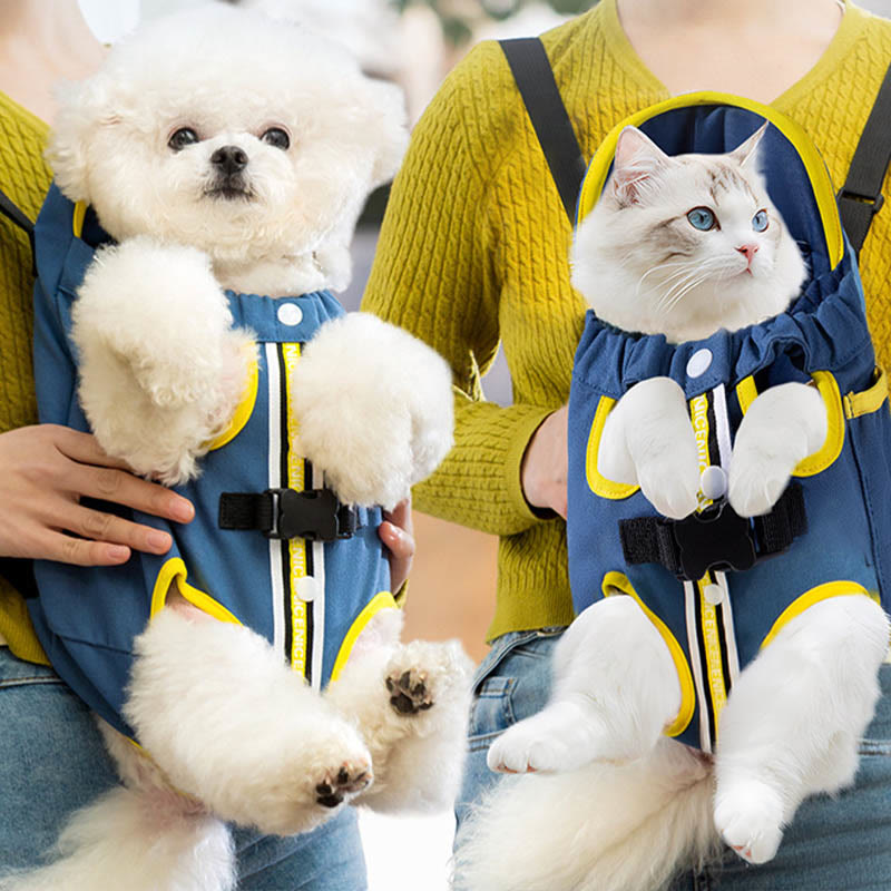 Adjustable Pet Front Carrier Backpack Legs Out Easy-Fit Travel Bag