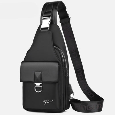 Multi-pocket Men Travel Hiking Business Sling Backpack Bag with USB Charging