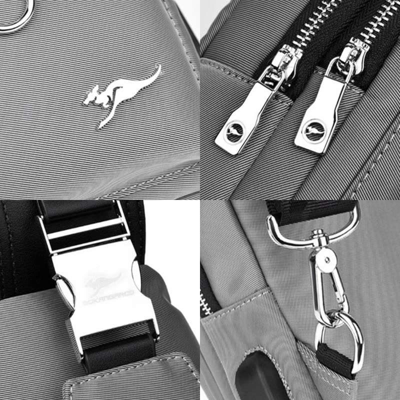 Multi-pocket Men Travel Hiking Business Sling Backpack Bag with USB Charging