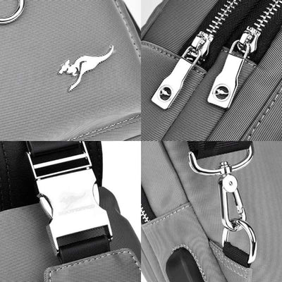 Multi-pocket Men Travel Hiking Business Sling Backpack Bag with USB Charging