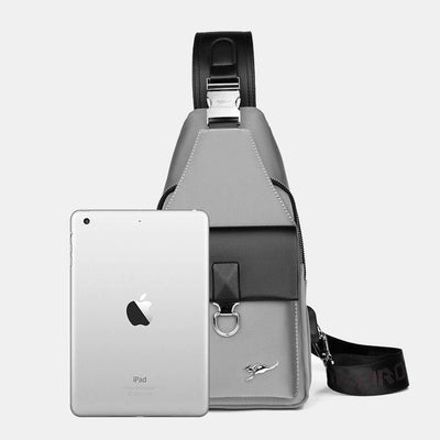 Multi-pocket Men Travel Hiking Business Sling Backpack Bag with USB Charging