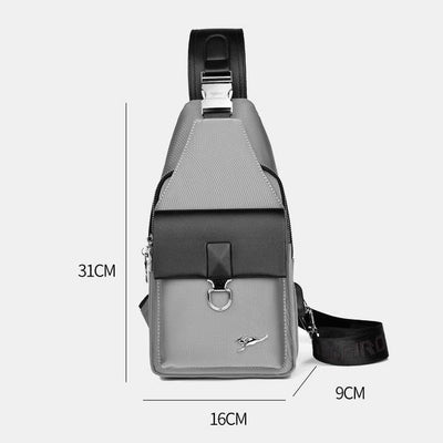 Multi-pocket Men Travel Hiking Business Sling Backpack Bag with USB Charging