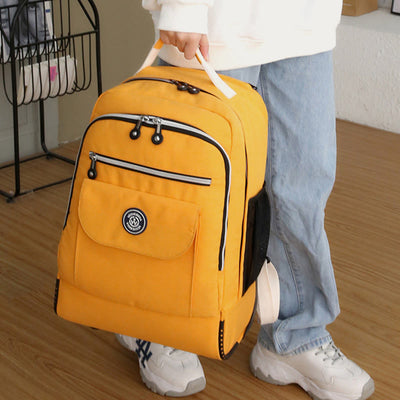 Dual Use Backpack For Travel Pull Rod Rolling Tote
