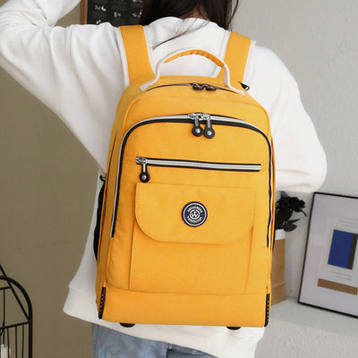 Dual Use Backpack For Travel Pull Rod Rolling Tote