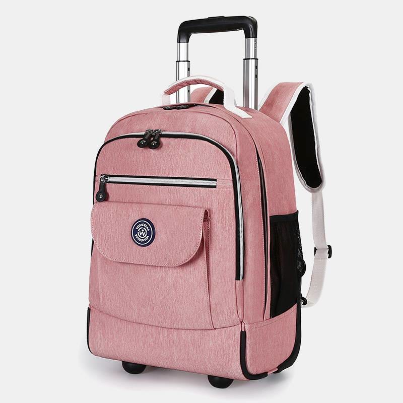 Dual Use Backpack For Travel Pull Rod Rolling Tote