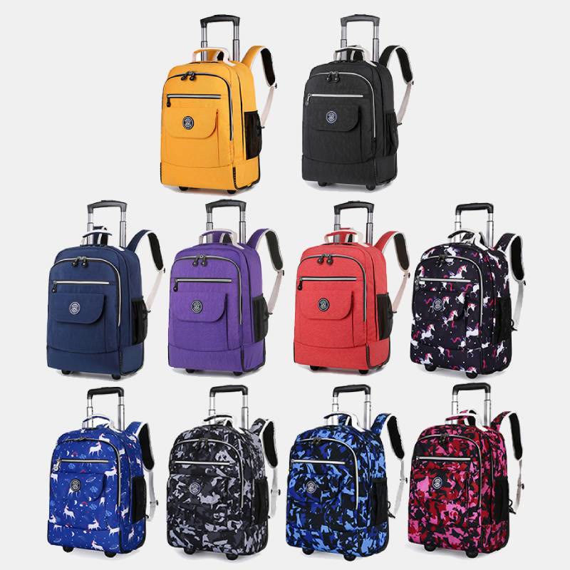 Dual Use Backpack For Travel Pull Rod Rolling Tote