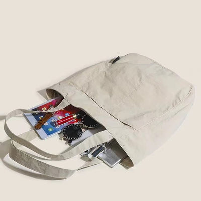 Women Casual Canvas Tote Shoulder Bag Linen Shopping Handbag