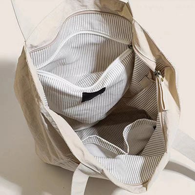 Women Casual Canvas Tote Shoulder Bag Linen Shopping Handbag