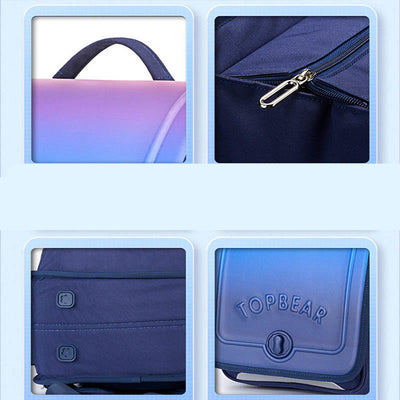 Kids Backpack for Boys Girls Spine Protection Gradient Color School Bags