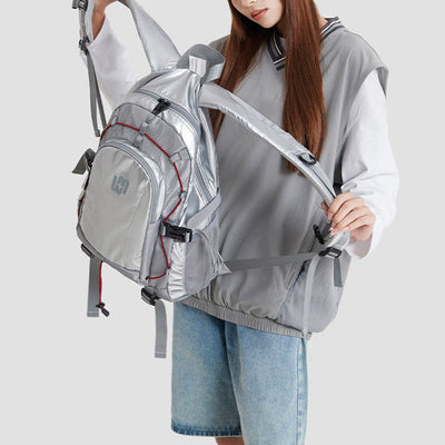 Metallic Color School Bookbag Backpack for College Travel Sport