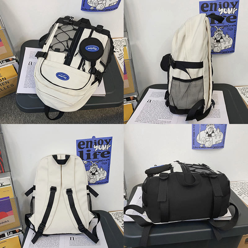 Solid Color Backpack for Teen School College Travel Daypack School Bag Bookbag