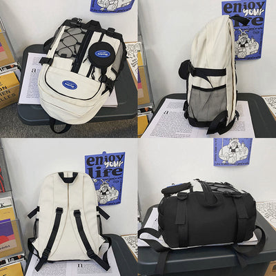 Solid Color Backpack for Teen School College Travel Daypack School Bag Bookbag