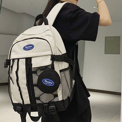 Solid Color Backpack for Teen School College Travel Daypack School Bag Bookbag