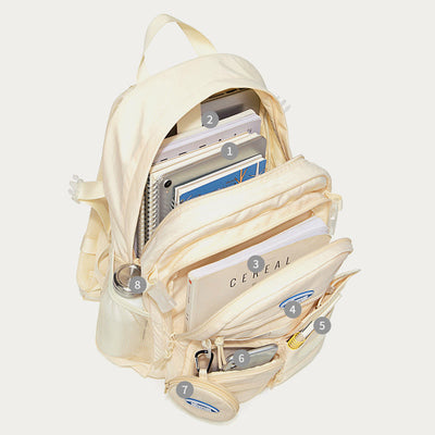 Multi-Pocket Bookbag for Teen Girls Boys Backpack for Middle School College