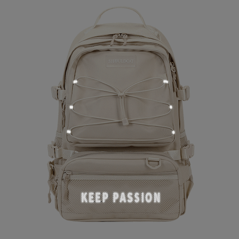 KEEP PASSION School Backpack for Teen College with Detachable Waist Pack