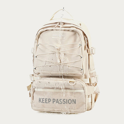 KEEP PASSION School Backpack for Teen College with Detachable Waist Pack