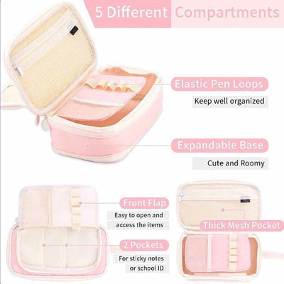 Kawaii Stationery Storage Pouch Pencil Case with Hanging Strap