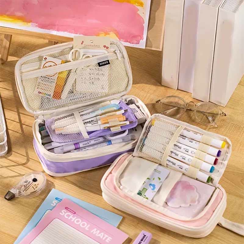 Kawaii Stationery Storage Pouch Pencil Case with Hanging Strap