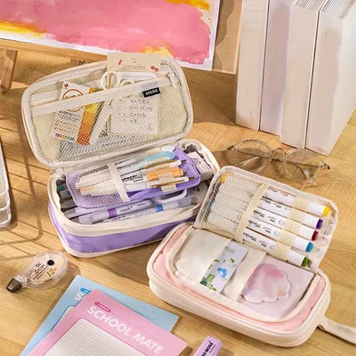 Kawaii Stationery Storage Pouch Pencil Case with Hanging Strap