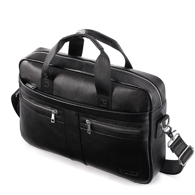 Genuine Leather Large Capacity Retro Briefcase