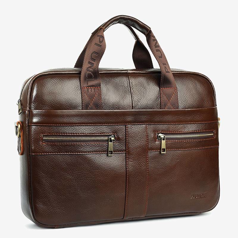 Genuine Leather Large Capacity Retro Briefcase