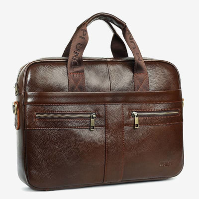 Genuine Leather Large Capacity Retro Briefcase