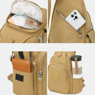 Women's Convertible Sling Backpack Lightweight Waterproof Shoulder Chest Daypack