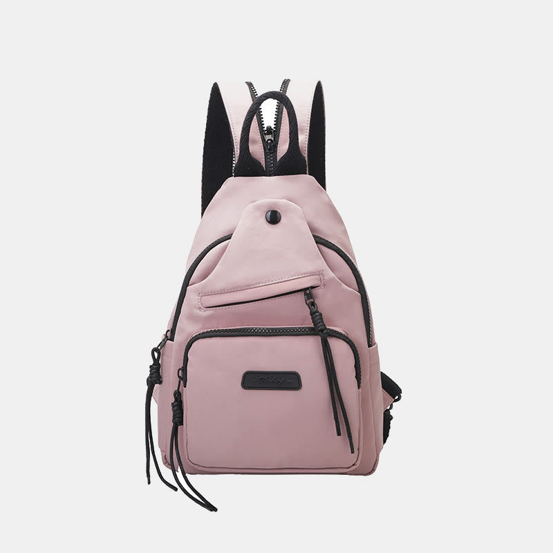 Casual Hiking Daypack Nylon Crossbody Bag Sling Backpack for Women
