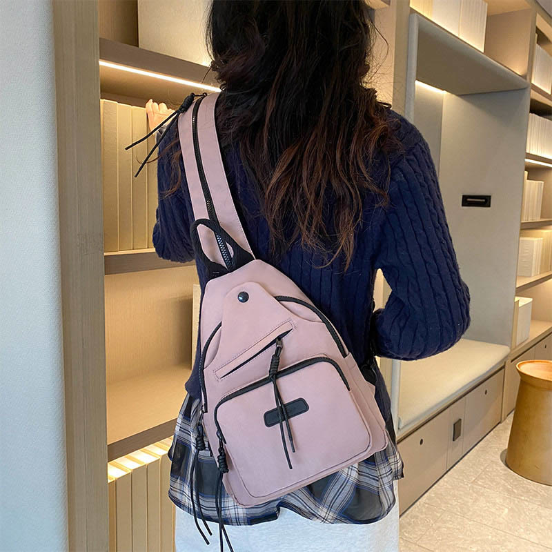 Casual Hiking Daypack Nylon Crossbody Bag Sling Backpack for Women