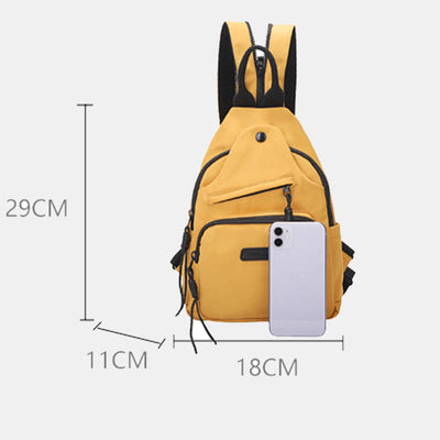 Casual Hiking Daypack Nylon Crossbody Bag Sling Backpack for Women