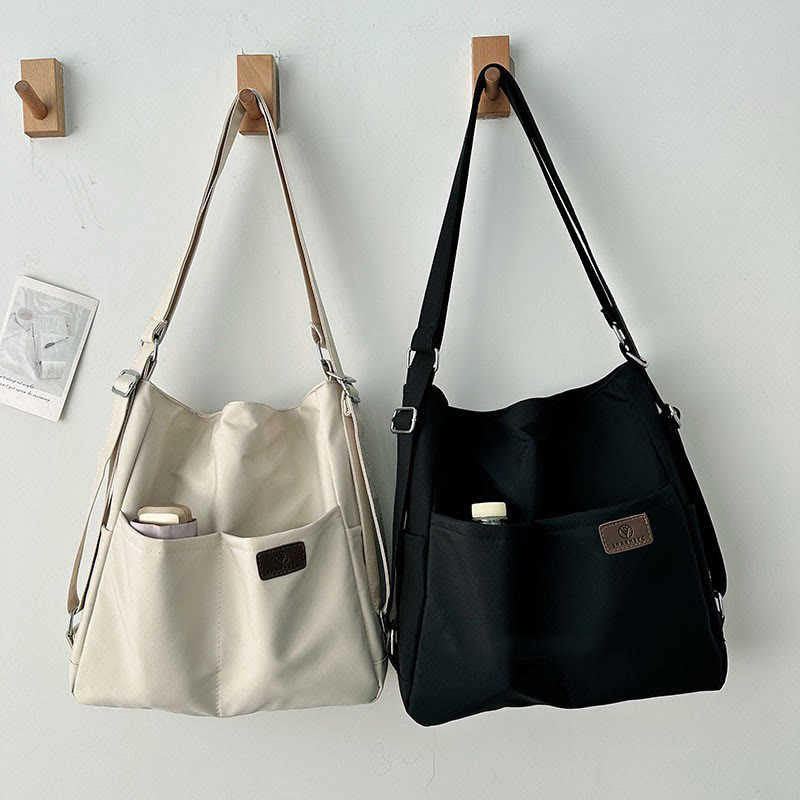 Lightweight Nylon Tote Convertible Backpack Purse Hobo Bag for Women - image 5