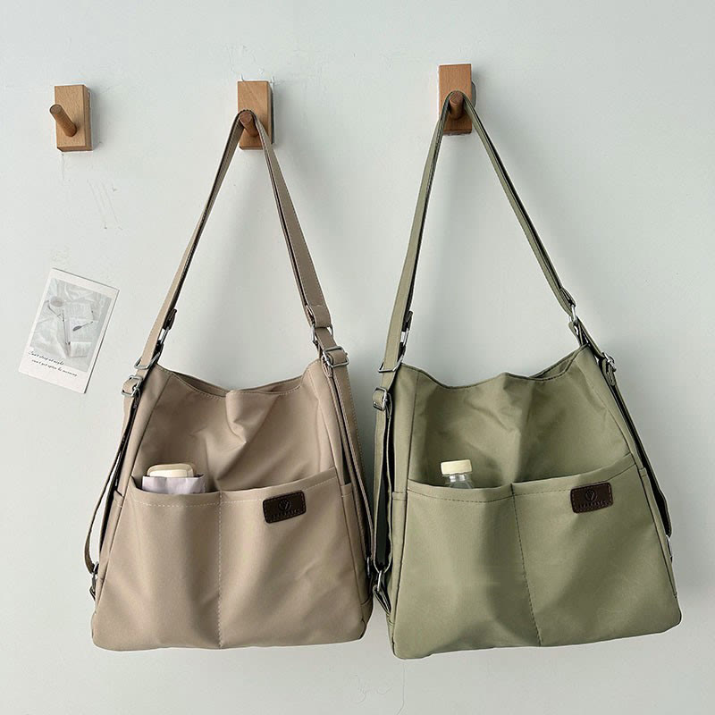 Lightweight Nylon Tote Convertible Backpack Purse Hobo Bag for Women - image 6