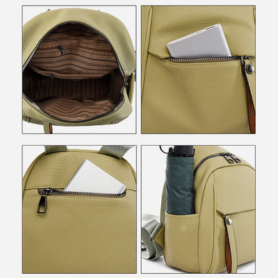 Soft Vegan Leather Backpack Small Fashion Backpack Purse for Women