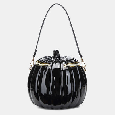 Novelty Pumpkin Shaped Handbag Crossbody Bag Halloween Pumpkin Purse