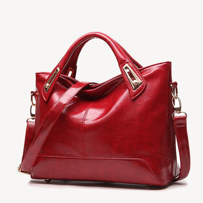 Vintage Tote For Women Wax Genuine Leather Crossbody Bag