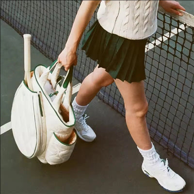 Quilted Tennis Racket Shoulder Bag Tote Convertible Backpack Pickleball Bag