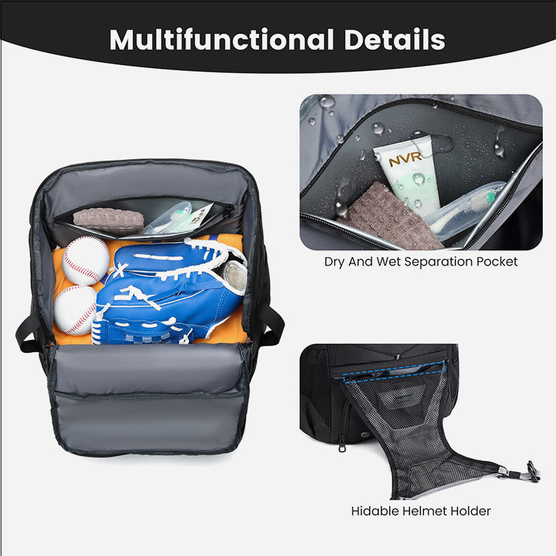 Baseball Backpack Equipment Bag Softball Bat Bag with Shoe Compartment