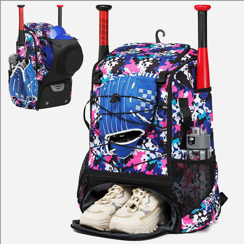 Baseball Backpack Equipment Bag Softball Bat Bag with Shoe Compartment