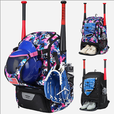 Baseball Backpack Equipment Bag Softball Bat Bag with Shoe Compartment